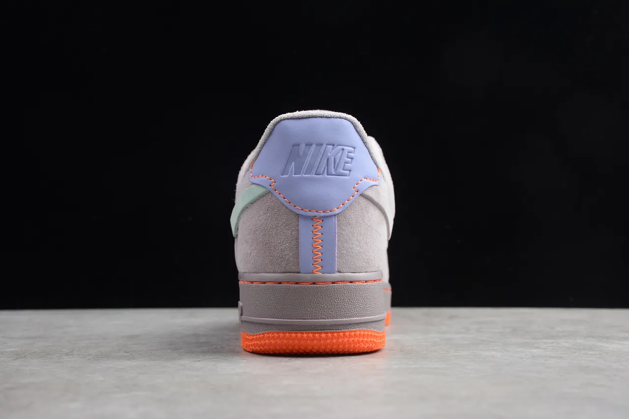Nike Air Force 1 Gray Mint Orange Lifestyle Sneakers 2