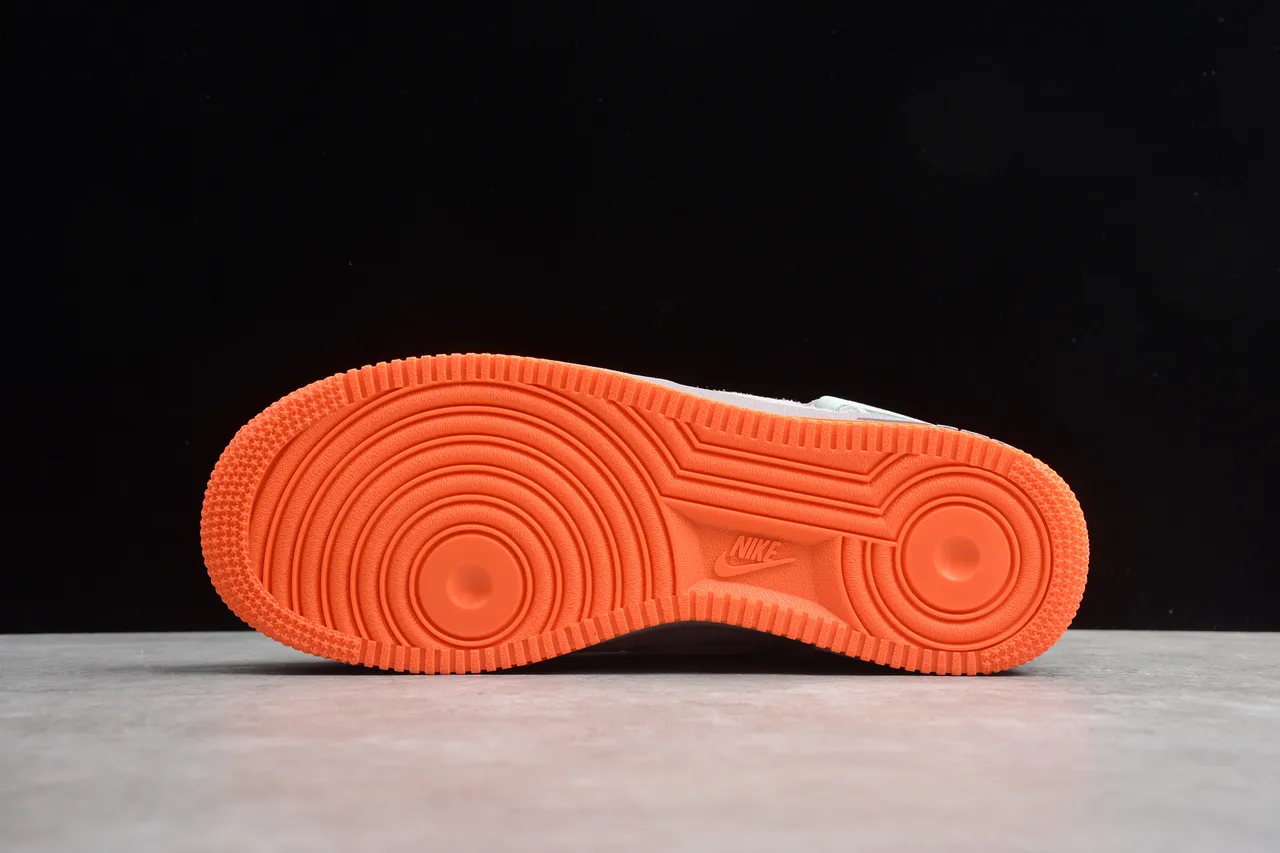 Nike Air Force 1 Gray Mint Orange Lifestyle Sneakers 3
