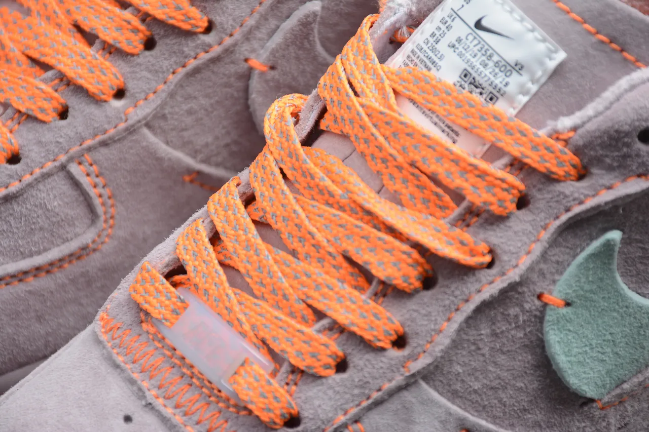Nike Air Force 1 Gray Mint Orange Lifestyle Sneakers 13