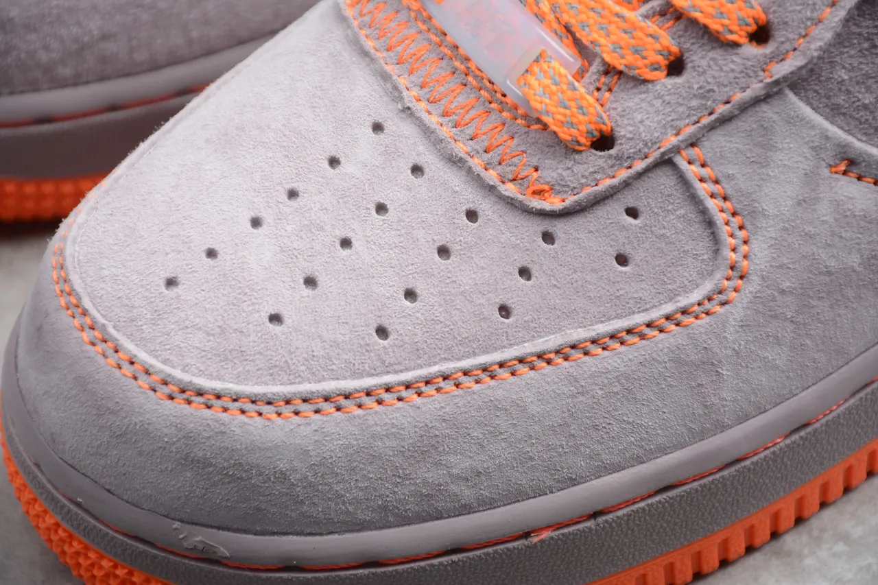 Nike Air Force 1 Gray Mint Orange Lifestyle Sneakers 14