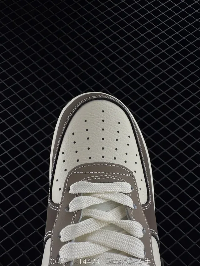 Nike Air Force 1 Low Brown and Cream Lifestyle Sneakers 4