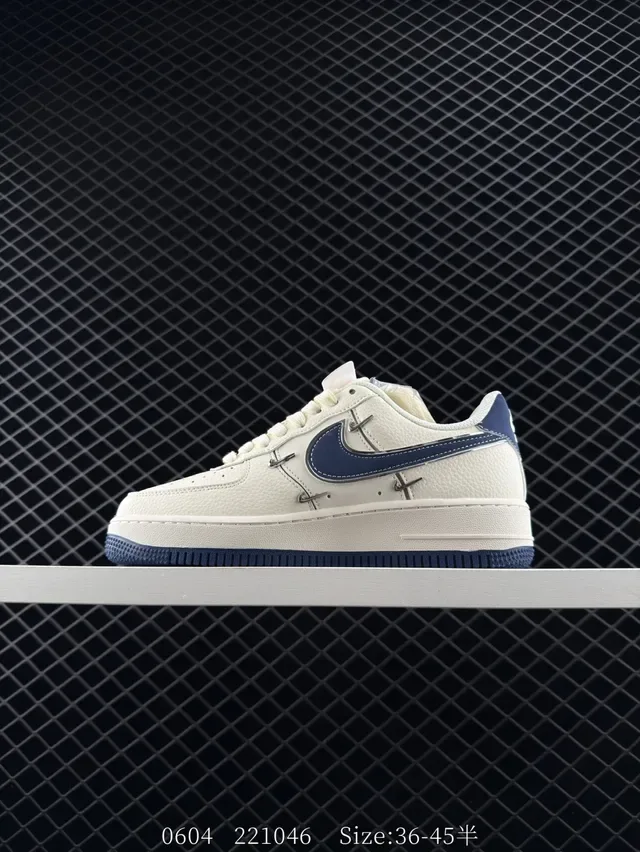 Nike Air Force 1 Low Off-White Navy Lifestyle Sneakers 5