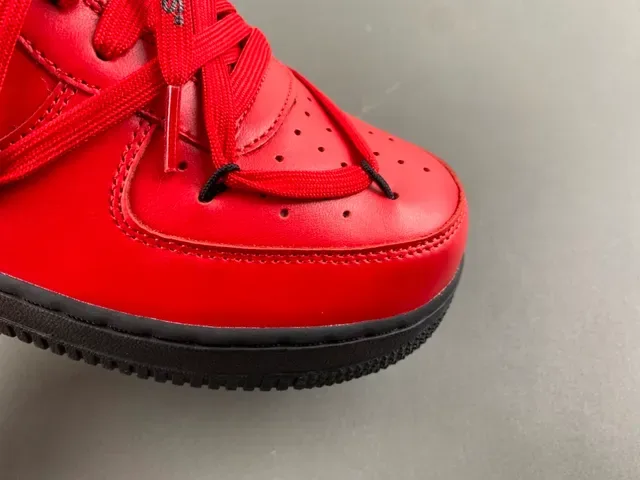 Nike Air Force 1 Off-White Red Zipper Lifestyle Sneakers 2