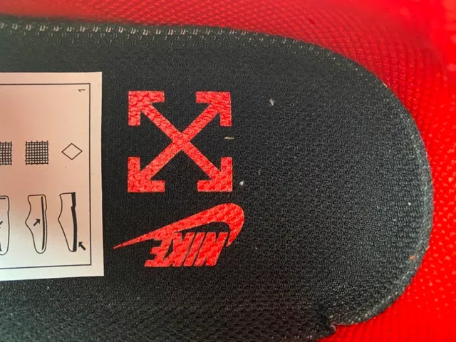 Nike Air Force 1 Off-White Red Zipper Lifestyle Sneakers 7