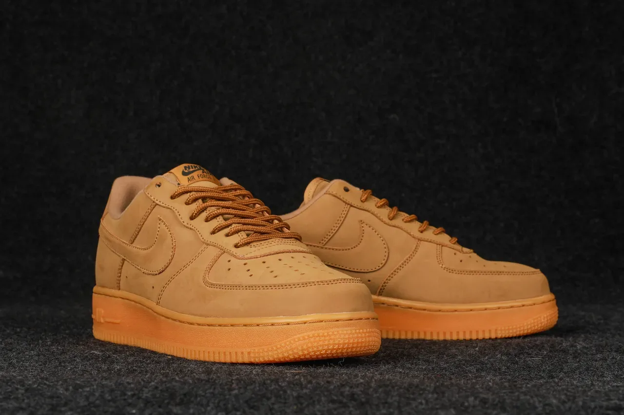 Nike Air Force 1 Tan Nubuck Chaussures Lifestyle 9