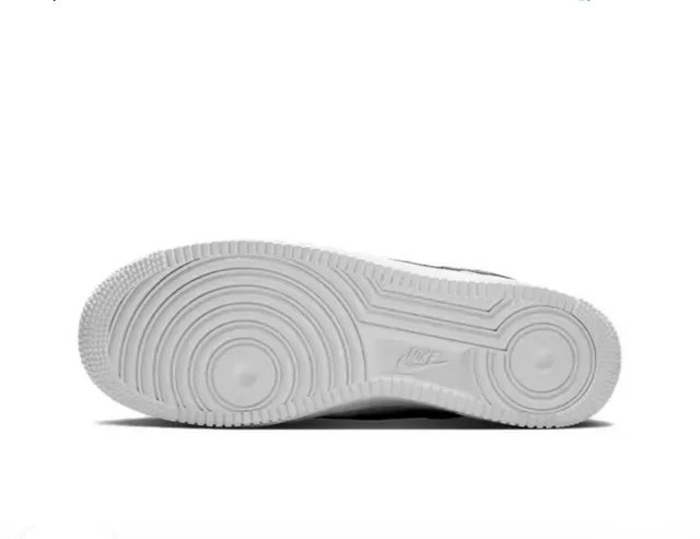 Nike Air Force 1 White and Glossy Black Lifestyle Sneakers 2