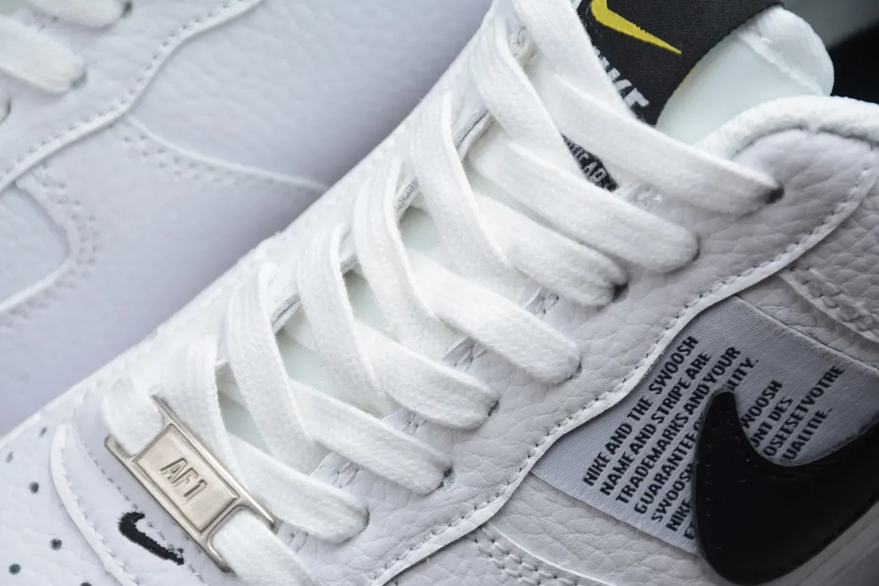 Nike Air Force 1 White Black Lifestyle Sneakers 6