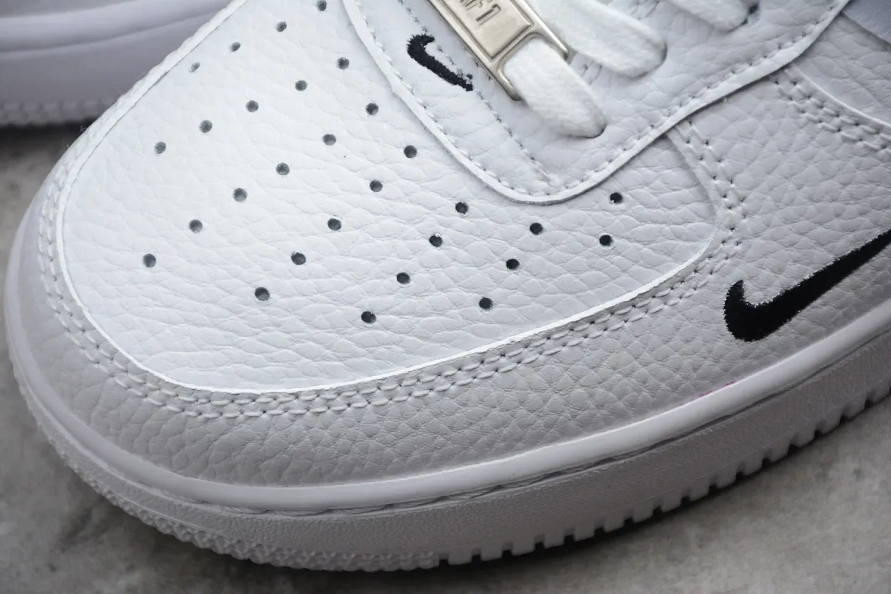 Nike Air Force 1 White Black Lifestyle Sneakers 7