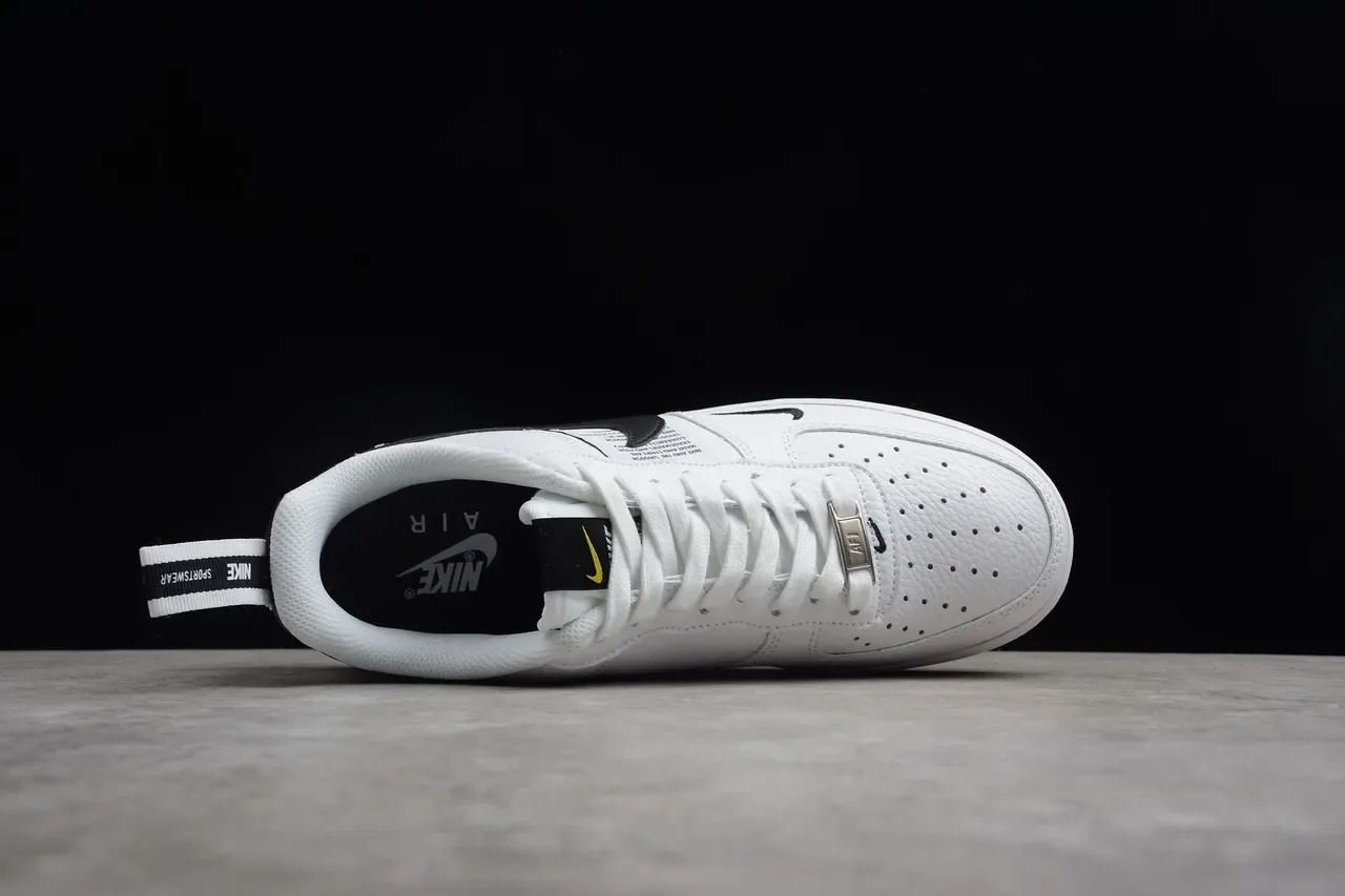 Nike Air Force 1 White Black Lifestyle Sneakers 11