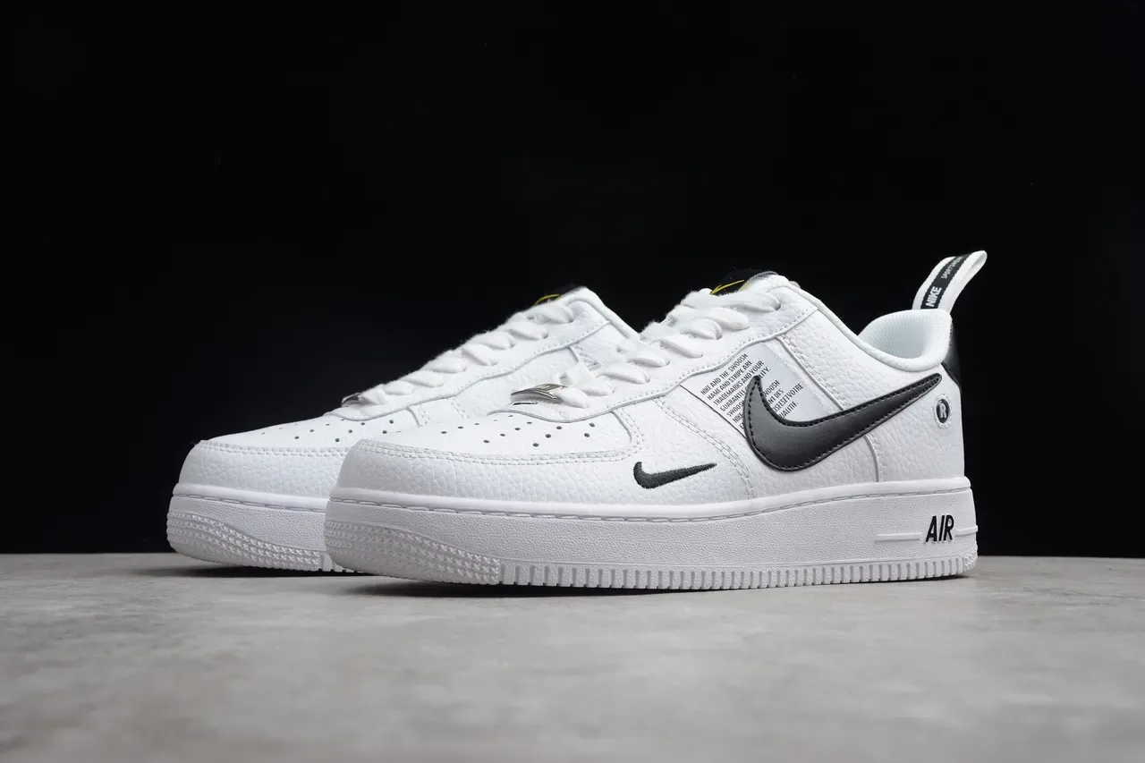 Nike Air Force 1 White Black Lifestyle Sneakers 13