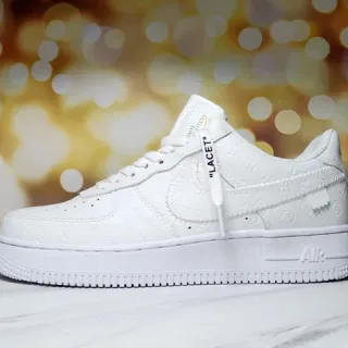 Nike Air Force 1 White Monogram Lifestyle Sneakers