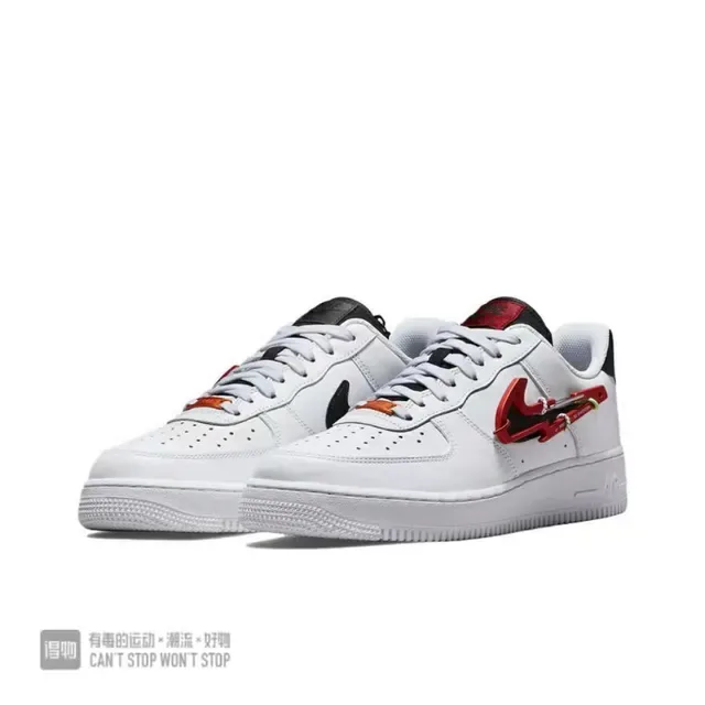 Nike Air Force 1 White Red Black Sculpted Swoosh Lifestyle Sneakers 4