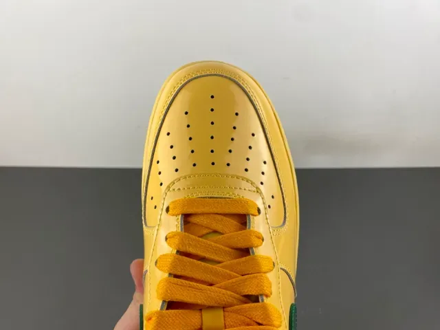 Nike Air Force 1 Yellow and Green Lifestyle Sneakers 4