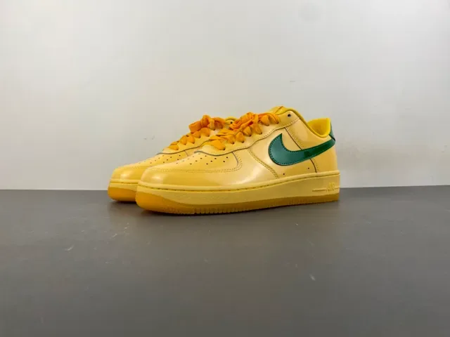 Nike Air Force 1 Yellow and Green Lifestyle Sneakers 9