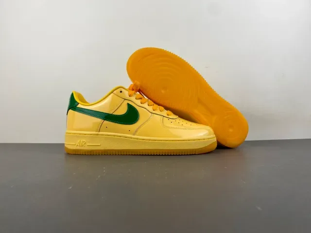 Nike Air Force 1 Yellow and Green Lifestyle Sneakers 11
