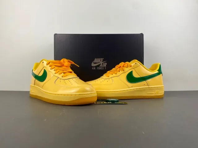 Nike Air Force 1 Yellow and Green Lifestyle Sneakers 12