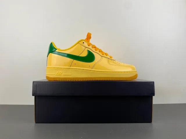 Nike Air Force 1 Yellow and Green Lifestyle Sneakers 14