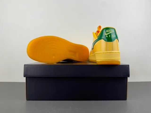 Nike Air Force 1 Yellow and Green Lifestyle Sneakers 15