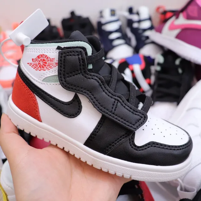 Nike Air Jordan 1 Black Orange White Basketball Shoes 20