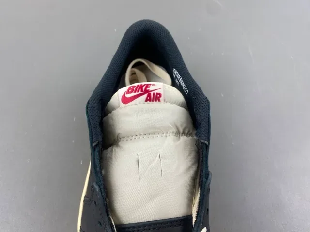 Nike Air Jordan 1 Low Black Cream Red Lifestyle Sneakers 11