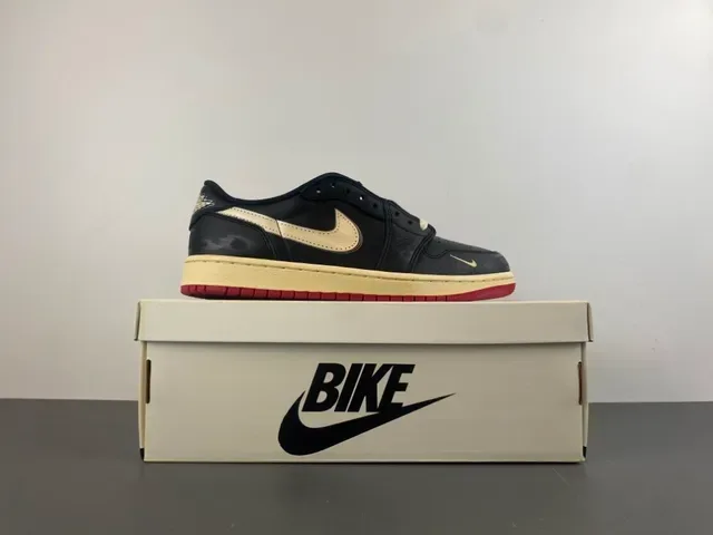 Nike Air Jordan 1 Low Black Cream Red Lifestyle Sneakers 17