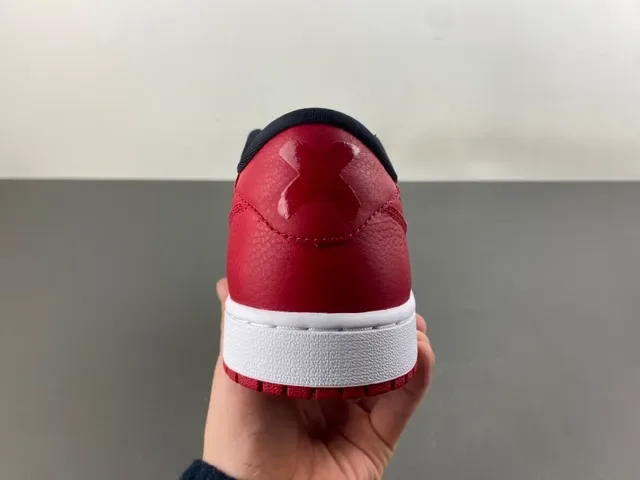 Nike Air Jordan 1 Low Black University Red Lifestyle Sneakers 4