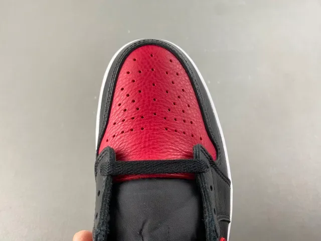 Nike Air Jordan 1 Low Black University Red Lifestyle Sneakers 5