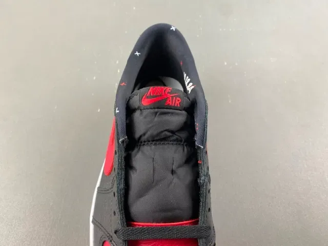 Nike Air Jordan 1 Low Black University Red Lifestyle Sneakers 6