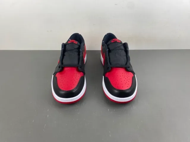 Nike Air Jordan 1 Low Black University Red Lifestyle Sneakers 11