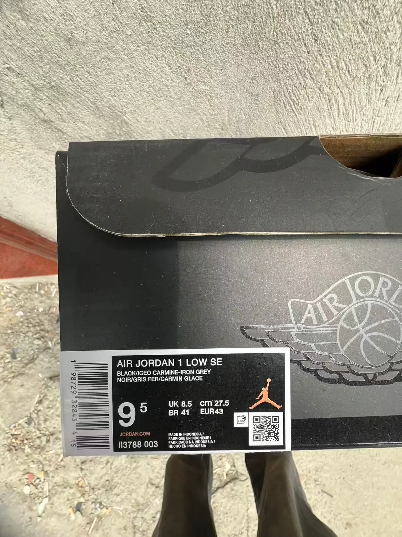 Nike Air Jordan 1 Low Black White Pink Lifestyle Sneakers 10