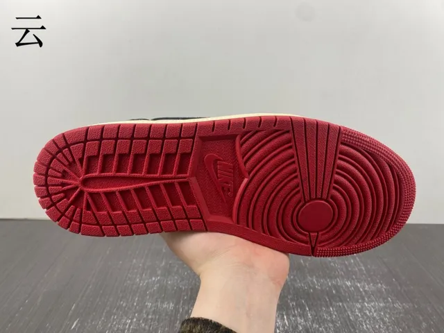 Nike Air Jordan 1 Low Laceless Red White Black Lifestyle Sneakers 10