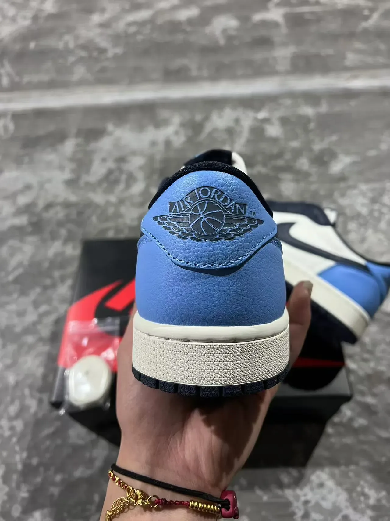 Nike Air Jordan 1 Low Navy and Blue Lifestyle Sneakers 8