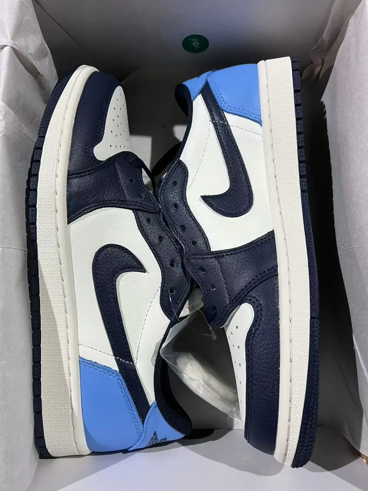 Nike Air Jordan 1 Low Navy and Blue Lifestyle Sneakers 9