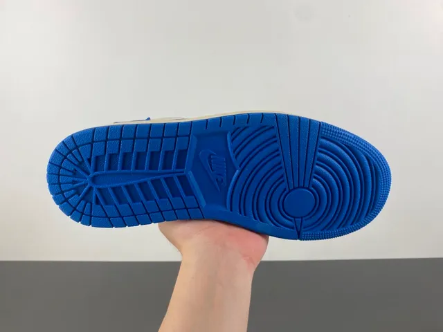 Nike Air Jordan 1 Low Off-White and Royal Blue Lifestyle Sneakers 10