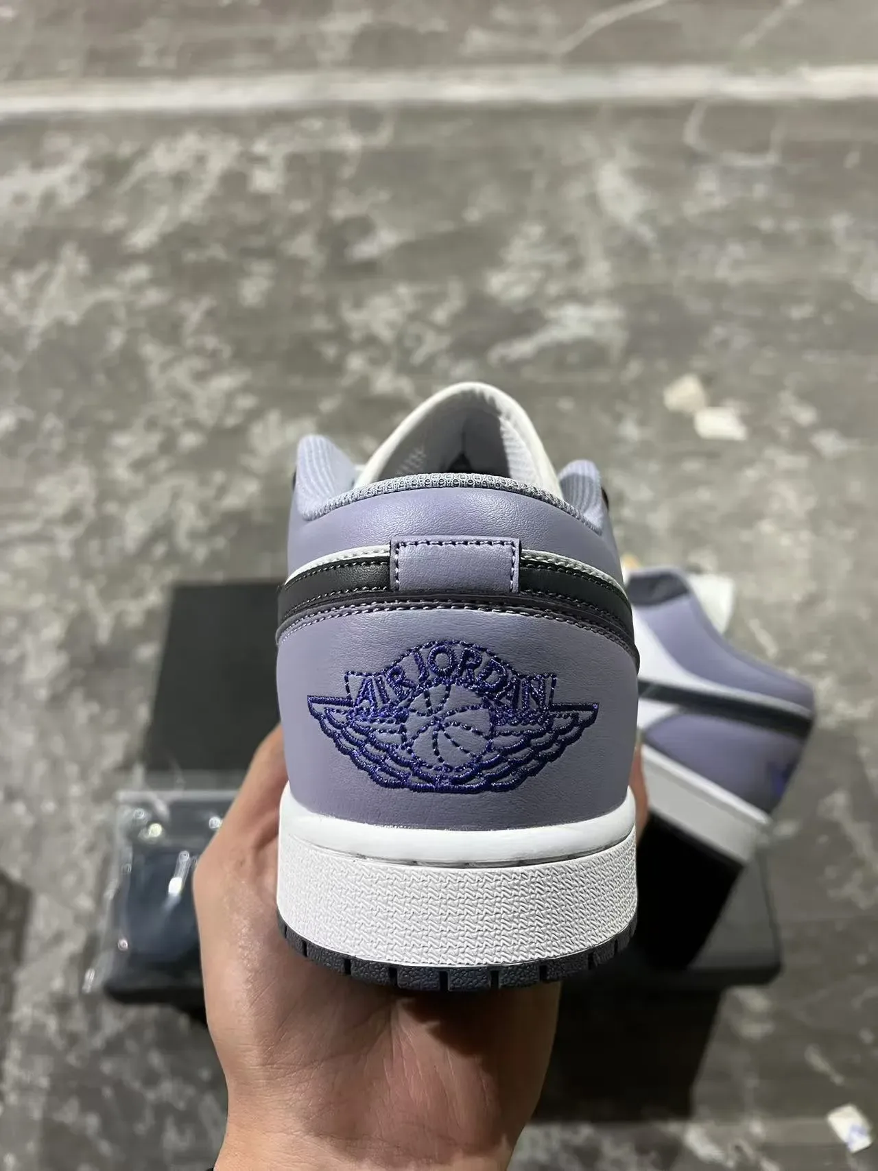 Nike Air Jordan 1 Low Purple White Black Lifestyle Sneakers 8