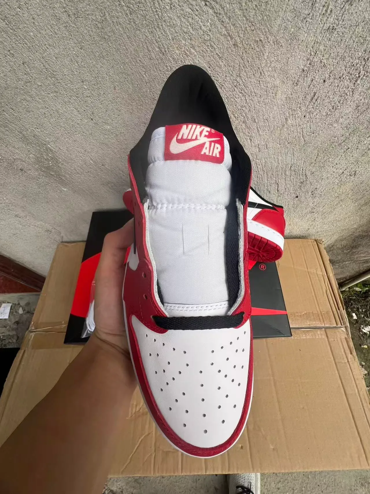 Nike Air Jordan 1 Red White Black Lifestyle Sneakers 3