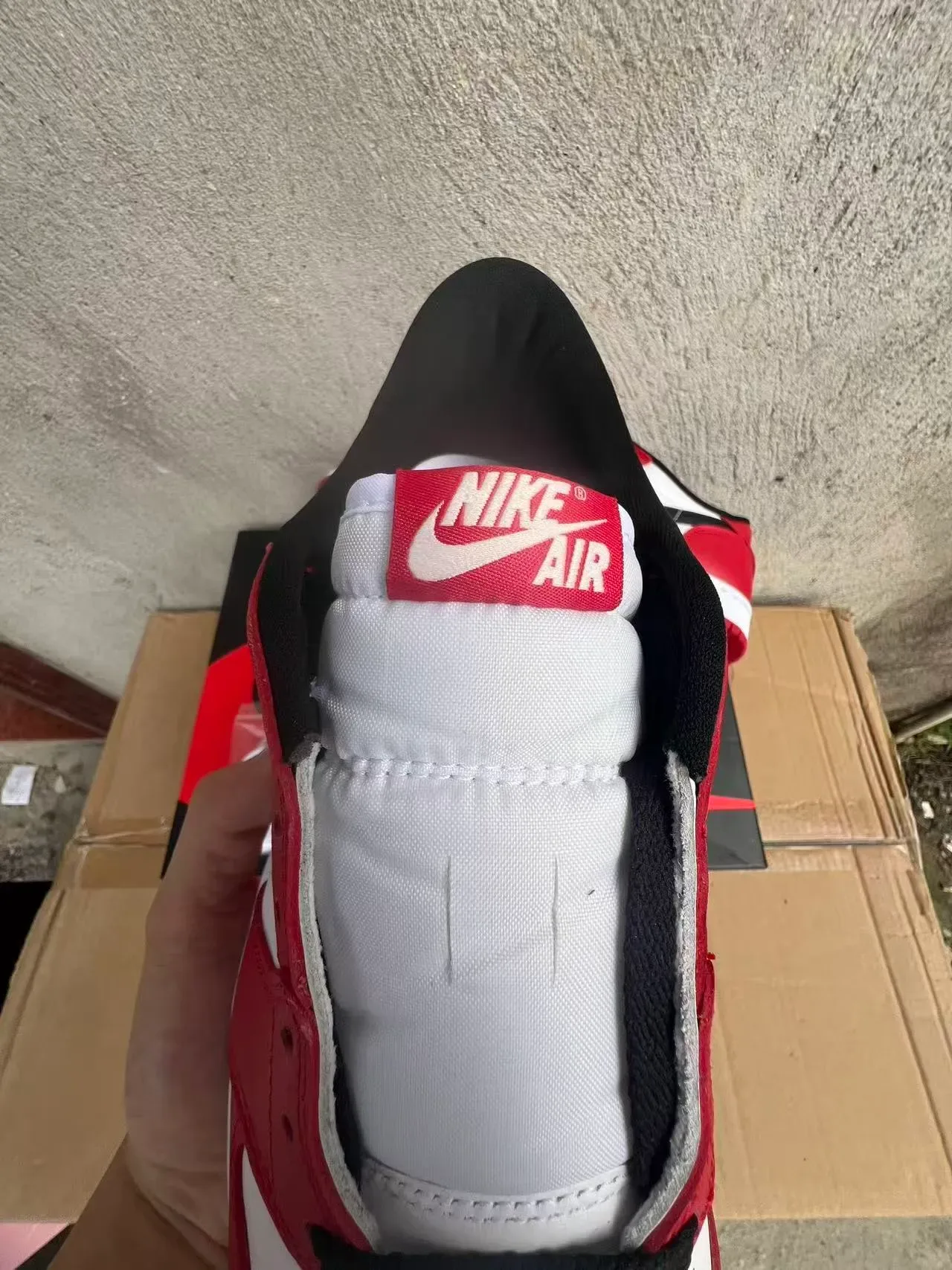 Nike Air Jordan 1 Red White Black Lifestyle Sneakers 4