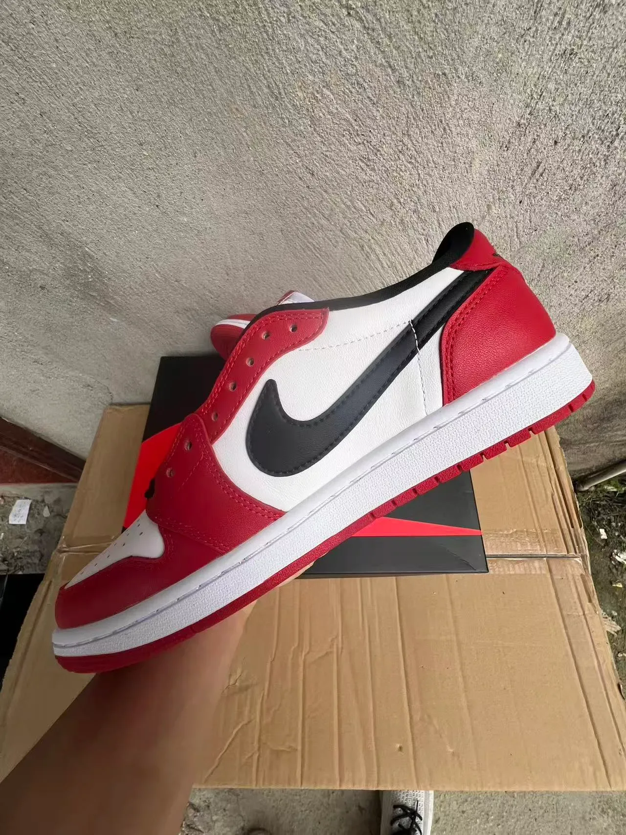Nike Air Jordan 1 Red White Black Lifestyle Sneakers 5