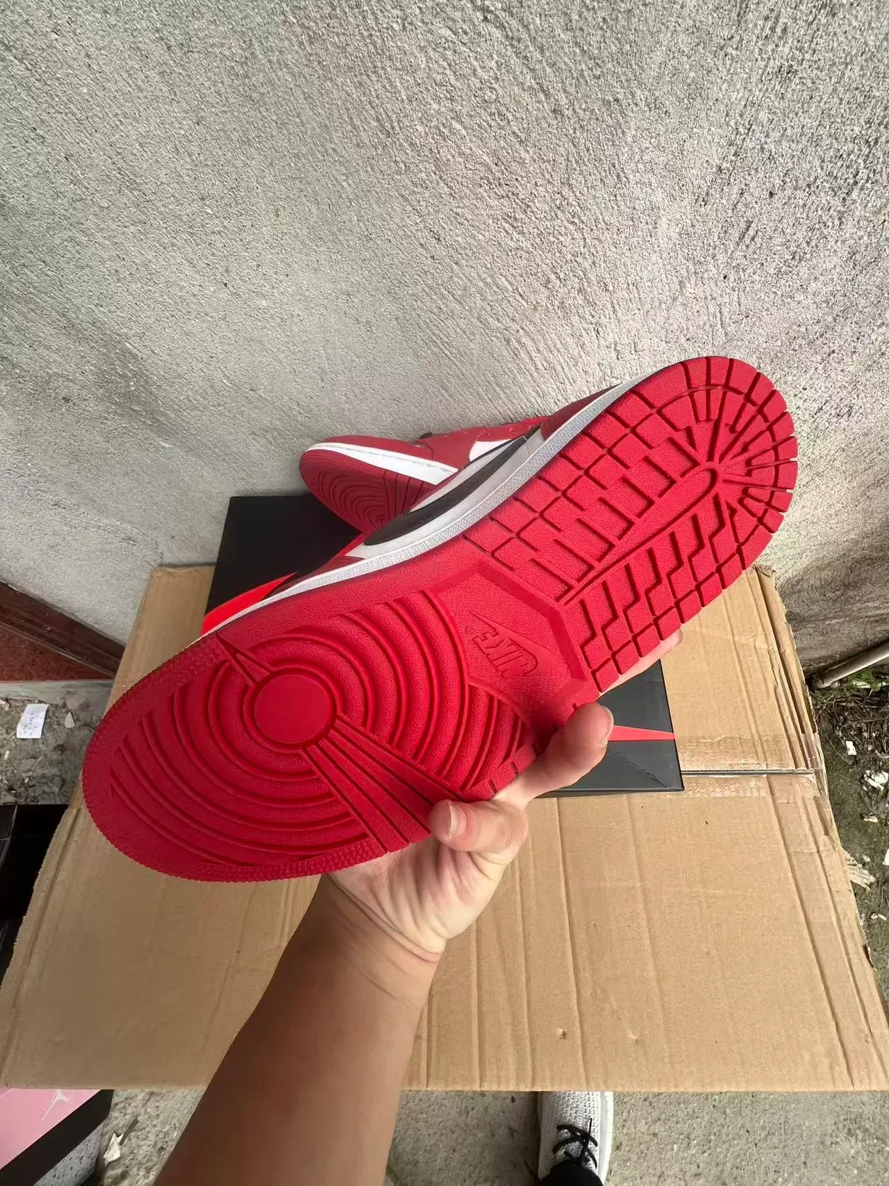 Nike Air Jordan 1 Red White Black Lifestyle Sneakers 6
