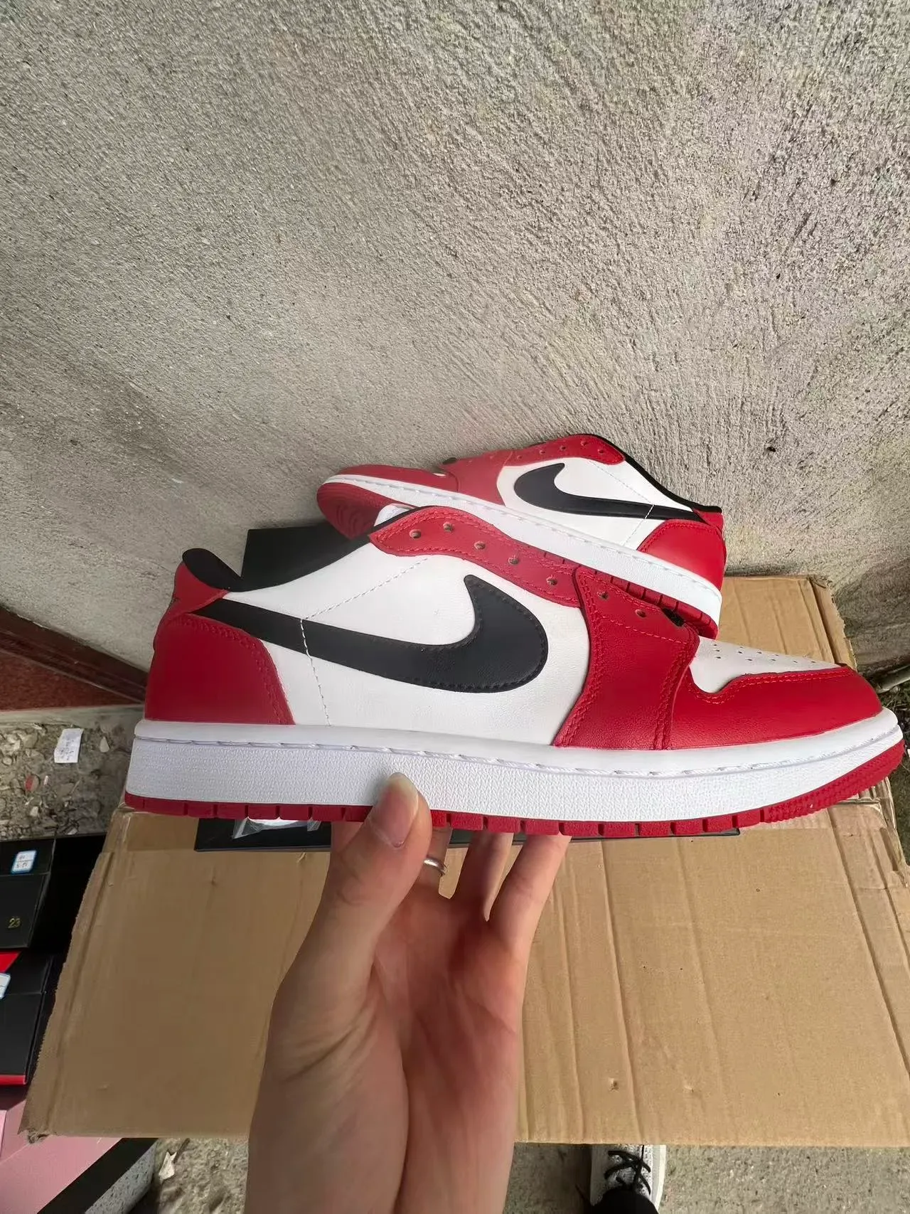 Nike Air Jordan 1 Red White Black Lifestyle Sneakers 7