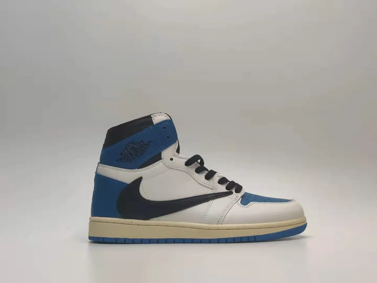 Nike Air Jordan 1 White Royal Blue Black Basketball Shoes 6
