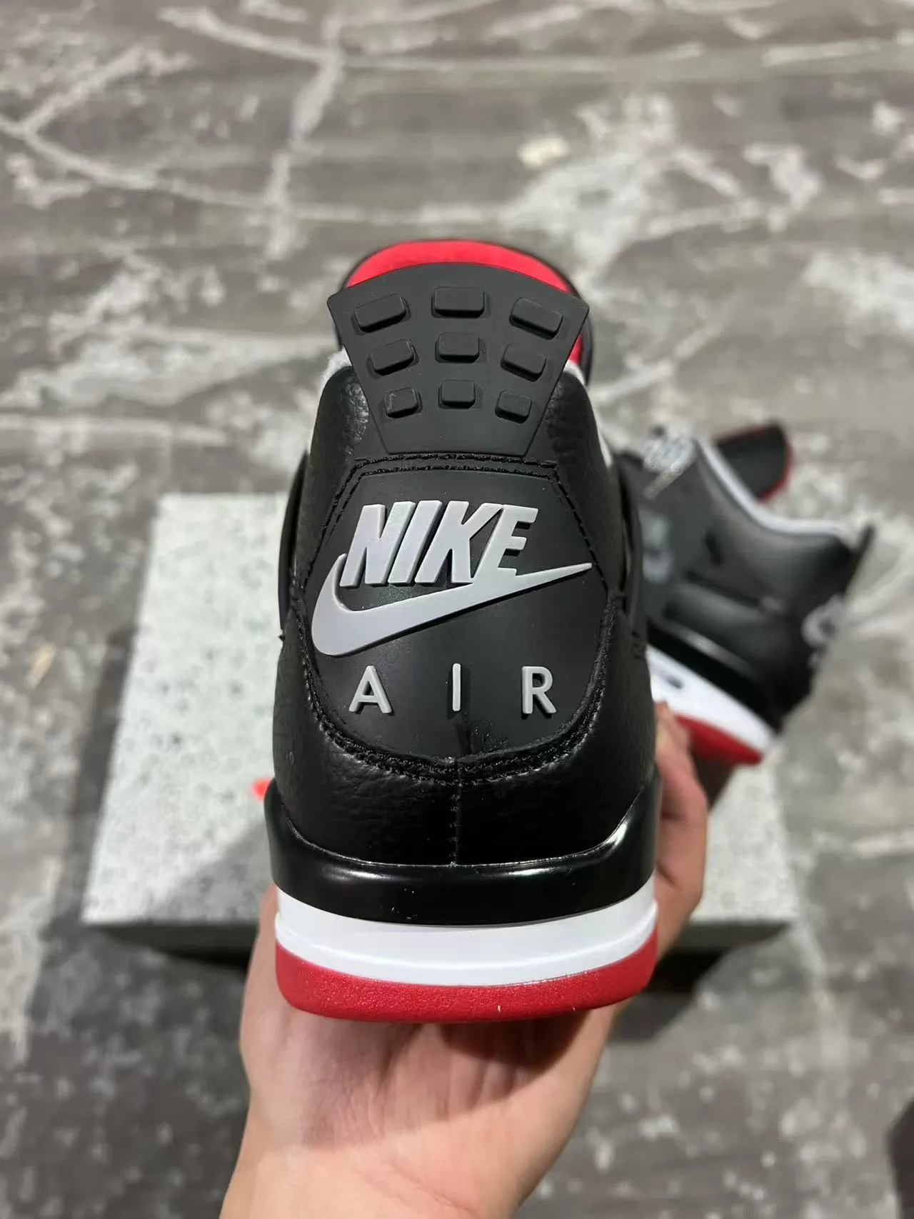 Nike Air Jordan 4 Black Red Gray Basketball Shoes 8