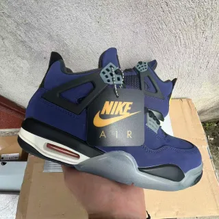 Nike Air Jordan 4 深蓝 黑 白 篮球鞋
