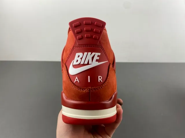Nike Air Jordan 4 Red Suede High-Top Basketball Shoes 4