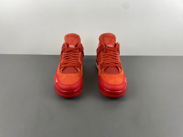 Nike Air Jordan 4 Red Suede High-Top Basketball Shoes 11