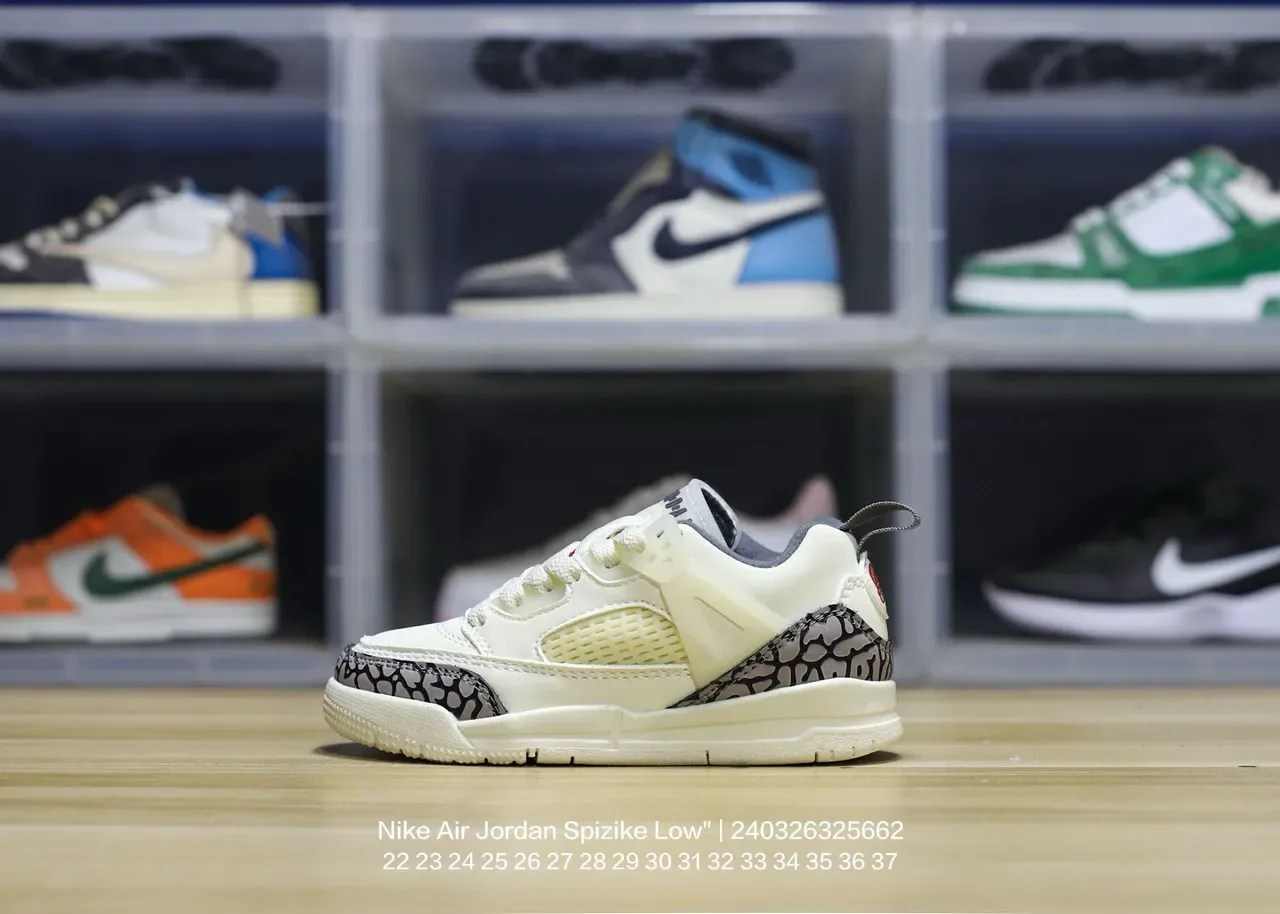 Nike Air Jordan Spizike Low Off-White Elephant Print Lifestyle Sneakers 2