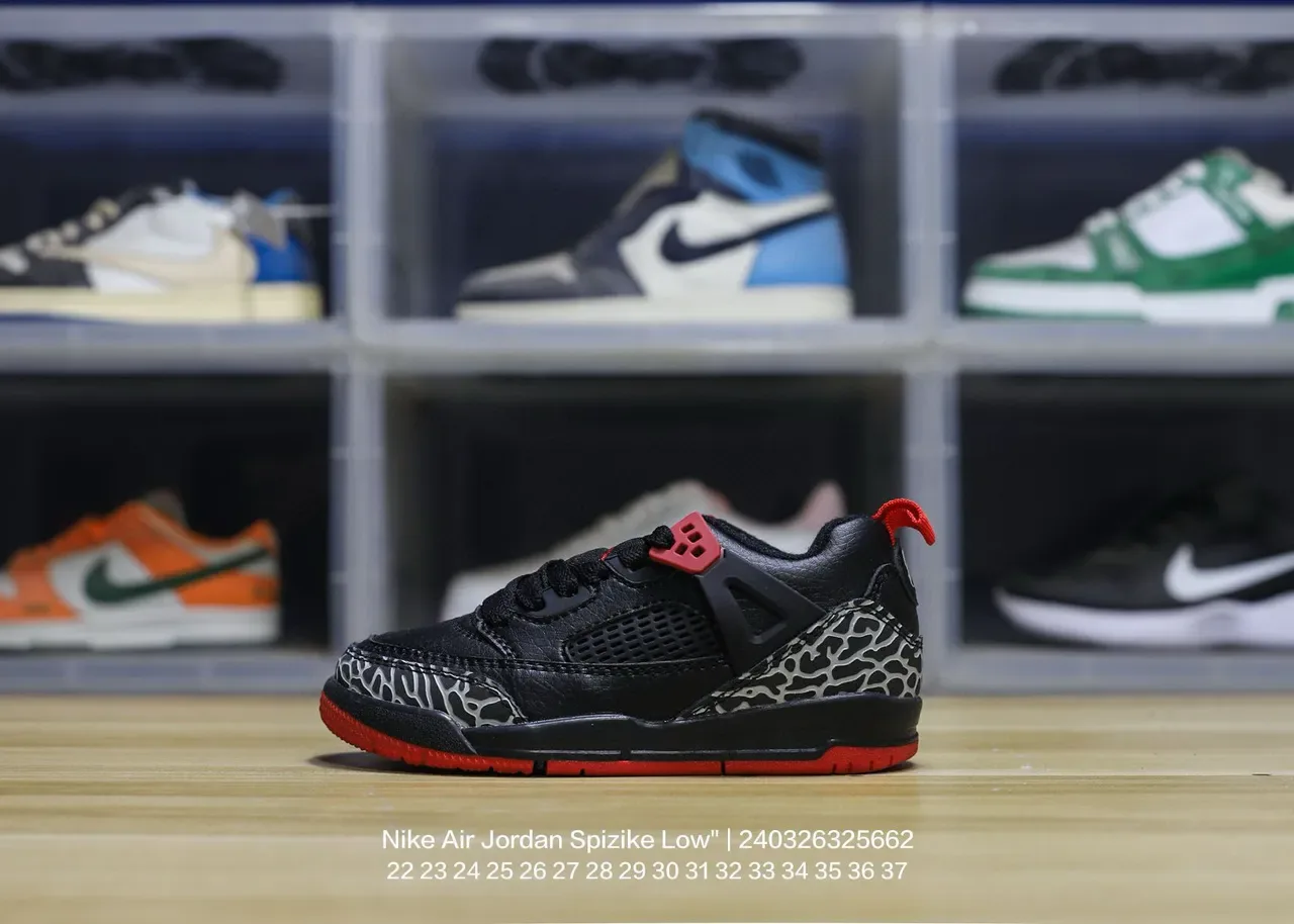 Nike Air Jordan Spizike Low Off-White Elephant Print Lifestyle Sneakers 5