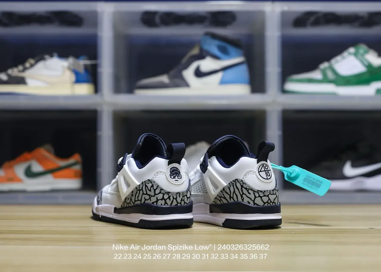 Nike Air Jordan Spizike Low Off-White Elephant Print Lifestyle Sneakers 14