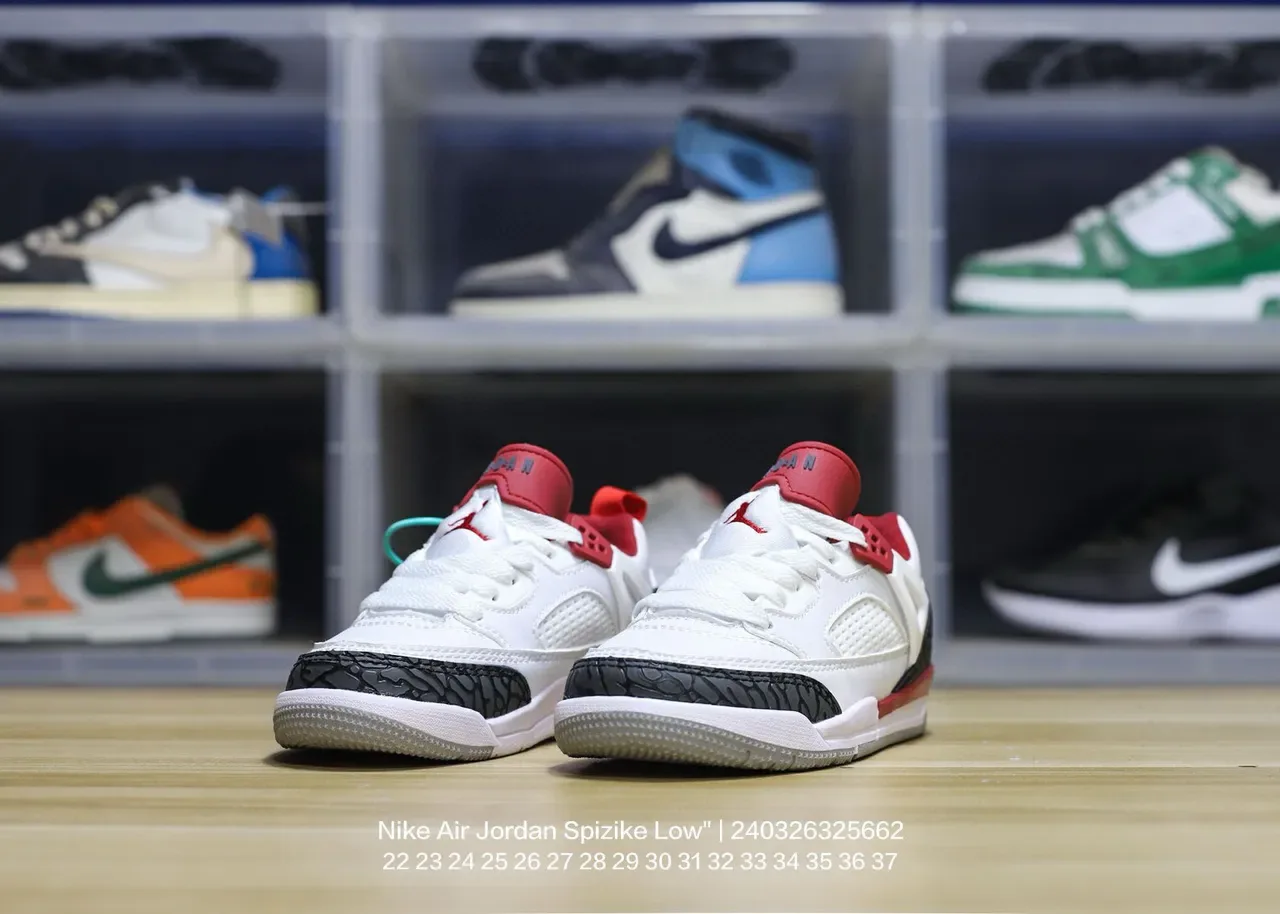 Nike Air Jordan Spizike Low Off-White Elephant Print Lifestyle Sneakers 23
