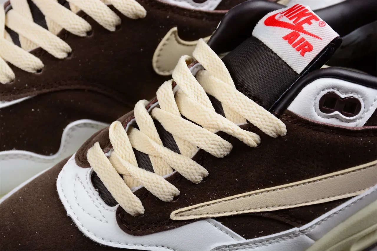 Nike Air Max 1 Brown White Beige Lifestyle Sneakers 8